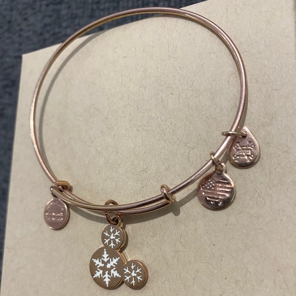 Disney Alex and Ani Mickey Snowflake in Rose Gold - Picture 2 of 4